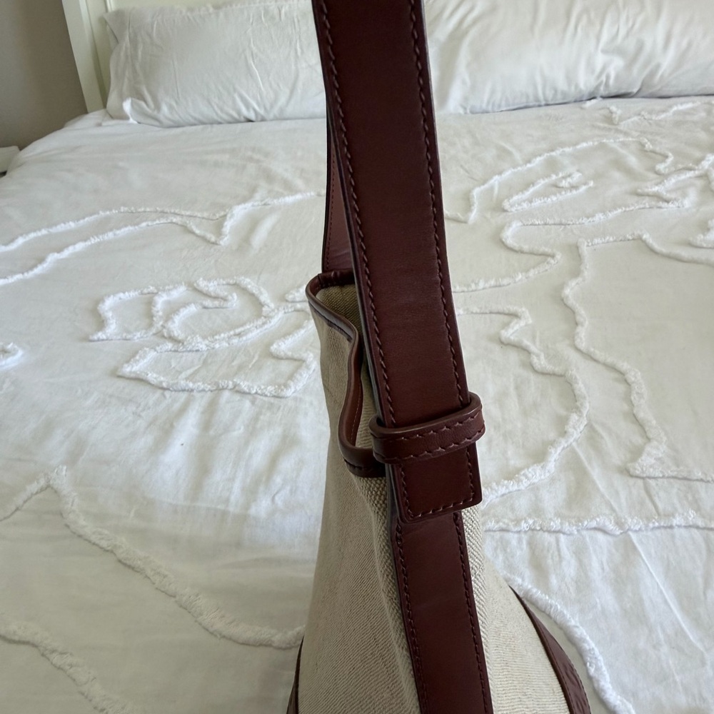 A.P.C. Beige and Dark Brown Sac Helene Noisette Bucket Bag - Picture 10 of 14